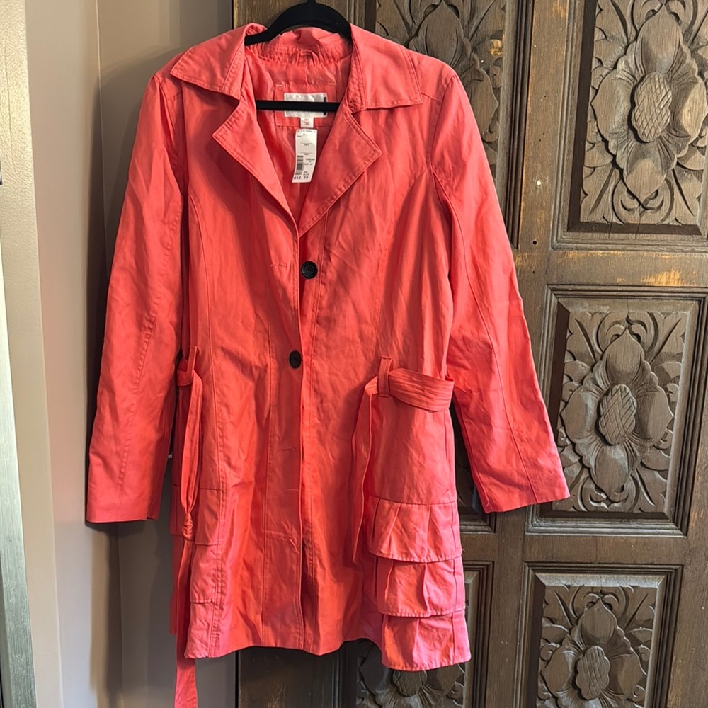 Xhilaration Pink Trench Coat Lightweight Casual